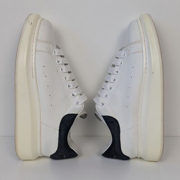 Alexander McQueen Men's Platform Sneakers Black and White 38 - Picture 11 of 15